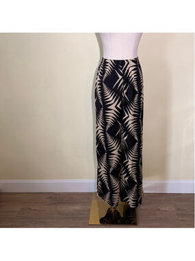 Philosophy Women’s Black Beige Zebra Print Wide Leg Pants NWT SP